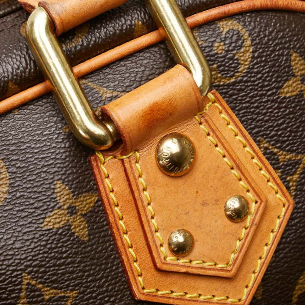 Louis Vuitton Monogram Manhattan GM Handbag/Boston Bag M40025 Brown Leather W... - Picture 9 of 16